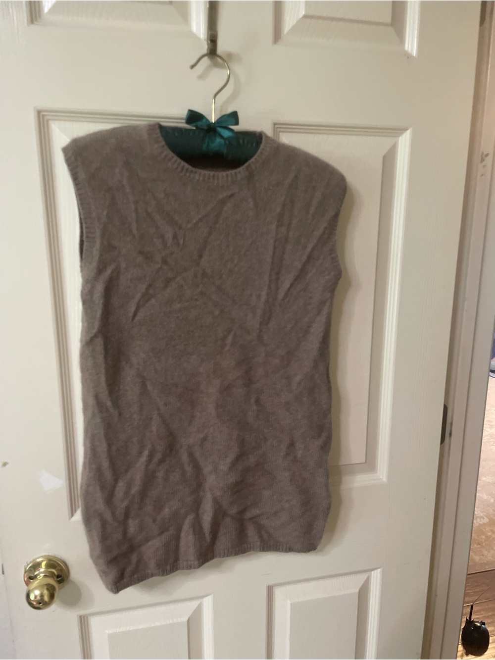 Sleeveless Knit Tunic in Heather Taupe